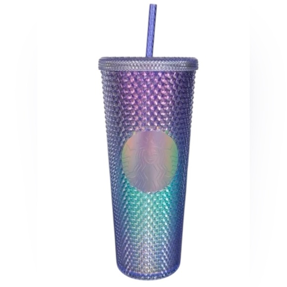 Starbucks Purple Ombre Mermaid Studded Bling Tumbler Cup 24oz Summer 2021 NWT - Picture 5 of 16